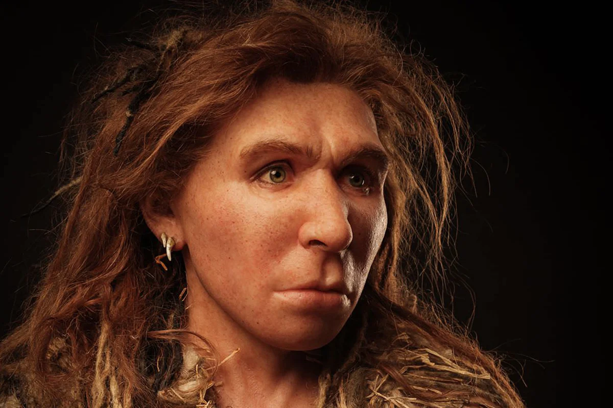 Portrait of a Neanderthal woman