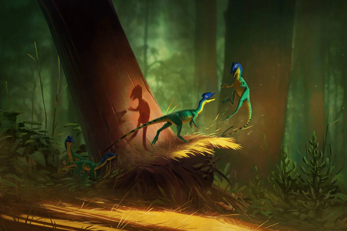 According to the researchers, the unlucky Dilophosaurus likely hit a hard rock or tree during combat
